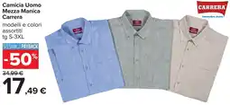 Carrefour Camicia Uomo Mezza Manica Carrera offerta