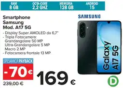 Carrefour Smartphone Samsung Mod. A17 5G offerta