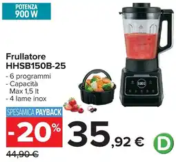 Carrefour Frullatore HHSB150B-25 offerta
