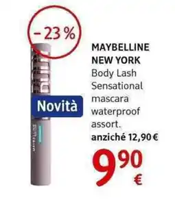 dm drogerie markt MAYBELLINE NEW YORK Body Lash Sensational mascara waterproof offerta