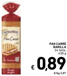 Spazio Conad Pan carrè barilla MULINO BIANCO offerta