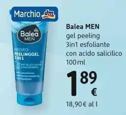 dm drogerie markt Balea MEN gel peeling 3in1 esfoliante con acido salicilico offerta