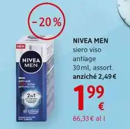 dm drogerie markt NIVEA MEN siero viso antiage offerta