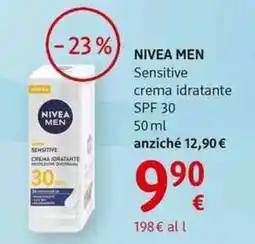 dm drogerie markt NIVEA MEN Sensitive crema idratante SPF 30 offerta