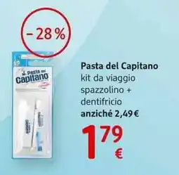 dm drogerie markt Pasta del Capitano kit da viaggio spazzolino + dentifricio offerta