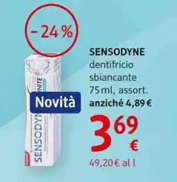 dm drogerie markt SENSODYNE dentifricio sbiancante offerta