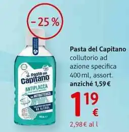 dm drogerie markt Pasta del Capitano collutorio ad azione specifica offerta
