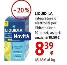 dm drogerie markt LIQUID I.V. integratore di elettroliti per l'idratazione offerta