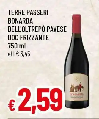 Famila TERRE PASSERI BONARDA DELL'OLTREPÒ PAVESE DOC FRIZZANTE offerta