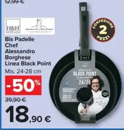 Carrefour Bis Padelle Chef Alessandro Borghese Linea Black Point offerta