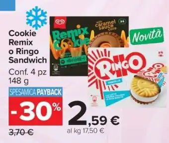 Carrefour Cookie Remix o Ringo Sandwich offerta