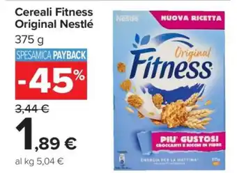 Carrefour Cereali Fitness Original Nestlé offerta