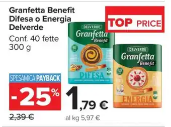 Carrefour Granfetta Benefit Difesa o Energia Delverde offerta