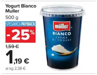 Carrefour YOGURT BIANCO MÜLLER offerta