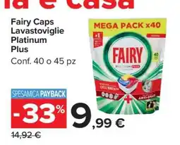 Carrefour Fairy Caps Lavastoviglie Platinum Plus offerta