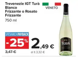 Carrefour Trevenezie IGT Turà Bianco Frizzante o Rosato Frizzante offerta