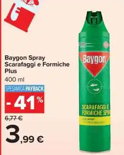 Carrefour Baygon Spray Scarafaggi e Formiche Plus offerta