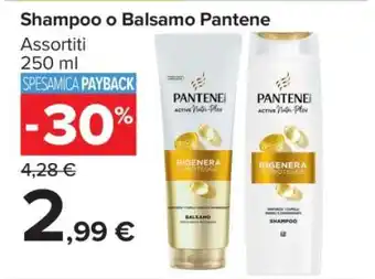 Carrefour Shampoo o Balsamo Pantene offerta
