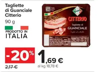 Carrefour TAGLIETTE DI GUANCIALE CITTERIO offerta