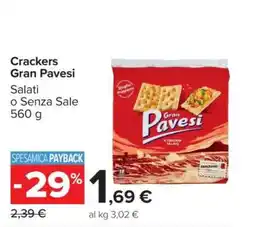 Carrefour CRACKERS GRAN PAVESI offerta