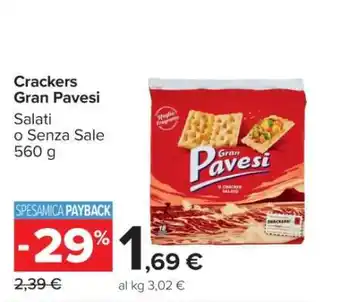 Carrefour CRACKERS GRAN PAVESI offerta