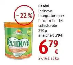 dm drogerie markt Céréal lecinova integratore per il controllo del colesterolo offerta