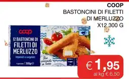 Coop COOP Bastoncini di Filetti di Merluzzo offerta