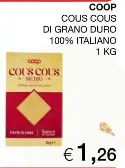 Coop COOP COUS COUS DI GRANO DURO offerta