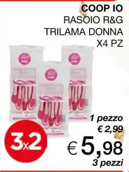 Coop COOP IO RASOIO R&G TRILAMA DONNA X4 PZ offerta