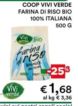 Coop COOP VIVI VERDE FARINA DI RISO BIO offerta