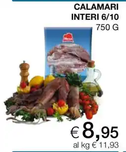 Coop CALAMARI INTERI 6/10 offerta