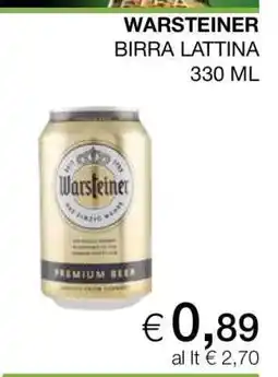 Coop WARSTEINER BIRRA LATTINA offerta