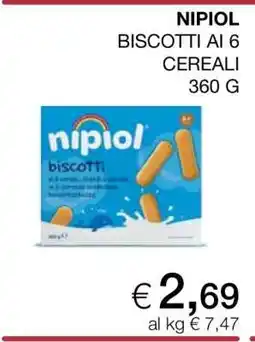 Coop Nipiol Biscotti ai 6 Cereali offerta