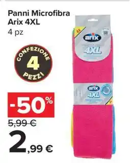 Carrefour Panni Microfibra Arix 4XL offerta