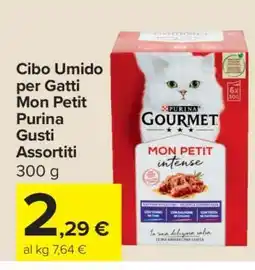 Carrefour Cibo Umido per Gatti Mon Petit Purina Gusti Assortiti offerta