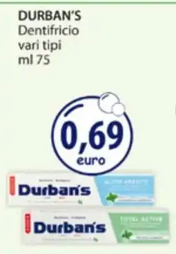 Acqua & Sapone DURBAN'S Dentifricio offerta