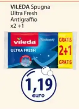 Acqua & Sapone VILEDA Spugna Ultra Fresh Antigraffio x2 +1 offerta