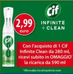 Acqua & Sapone Cif infinite clean offerta