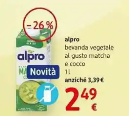dm drogerie markt alpro bevanda vegetale al gusto matcha e cocco offerta