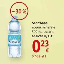 dm drogerie markt Sant'Anna acqua minerale offerta
