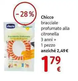 dm drogerie markt Chicco bracciale profumato alla citronella offerta