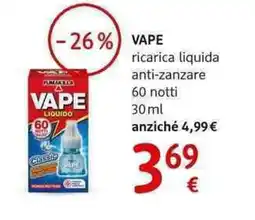 dm drogerie markt VAPE ricarica liquida anti-zanzare 60 notti offerta
