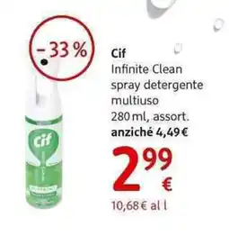 dm drogerie markt Cif Infinite Clean spray detergente multiuso offerta
