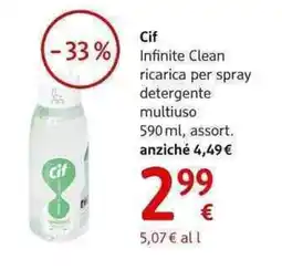 dm drogerie markt Cif Infinite Clean ricarica per spray detergente multiuso offerta