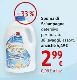 dm drogerie markt Spuma di Sciampagna detersivo per bucato offerta