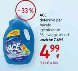 dm drogerie markt ACE detersivo per bucato igienizzante offerta
