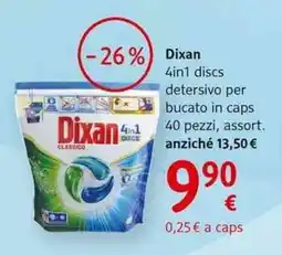 dm drogerie markt Dixan 4in1 discs detersivo per bucato in caps offerta