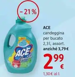 dm drogerie markt ACE candeggina per bucato offerta