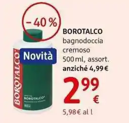 dm drogerie markt BOROTALCO bagnodoccia cremoso offerta