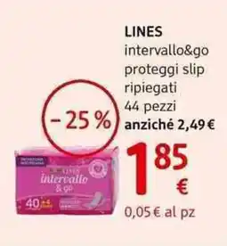 dm drogerie markt LINES intervallo&go proteggi slip ripiegati offerta